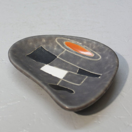 Image 1 of Peter & Denise Orlando - Abstract Incised Décor Pouch Tray 1950S