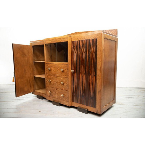 Image 1 of Vintage Art Deco oak and coromandel sideboard from the Amsterdam school, Netherlands 1910