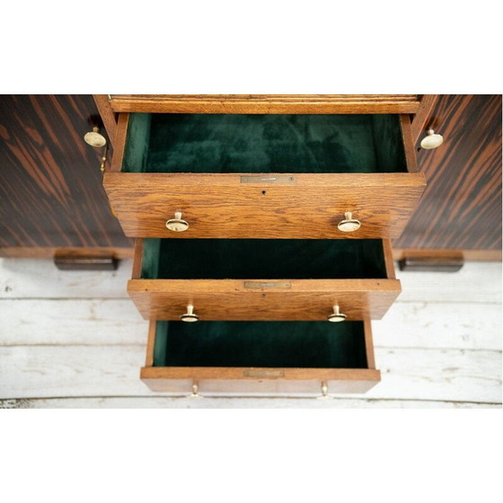 Image 1 of Vintage Art Deco oak and coromandel sideboard from the Amsterdam school, Netherlands 1910