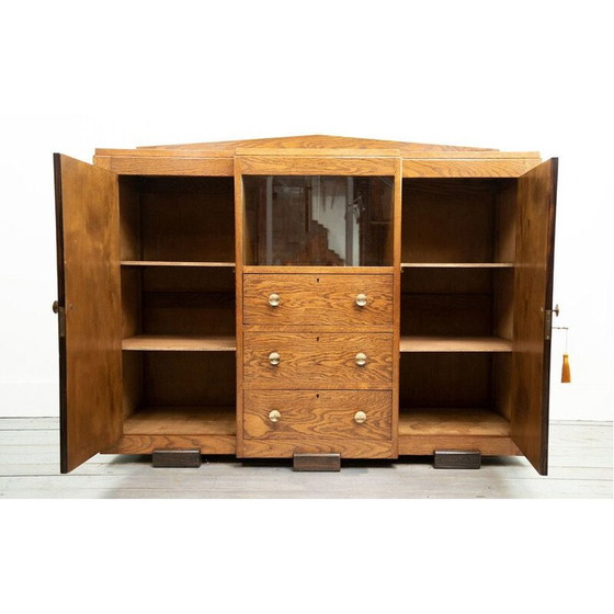 Image 1 of Vintage Art Deco oak and coromandel sideboard from the Amsterdam school, Netherlands 1910