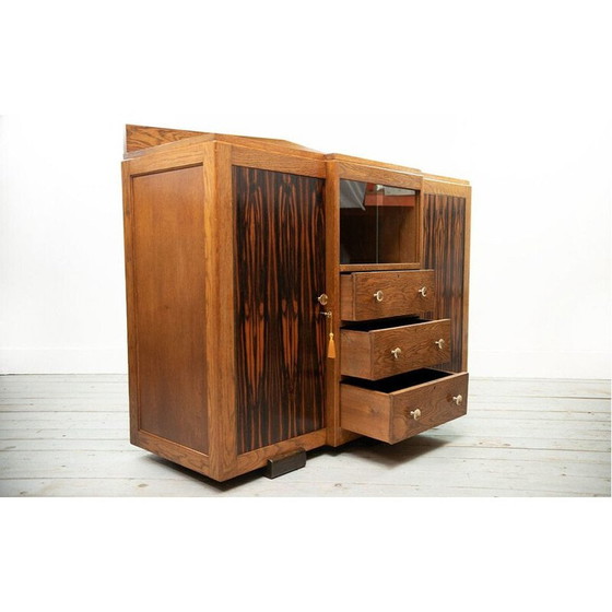 Image 1 of Vintage Art Deco oak and coromandel sideboard from the Amsterdam school, Netherlands 1910