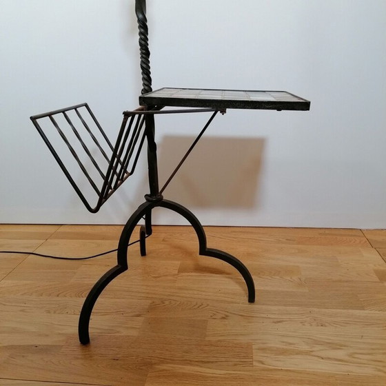 Image 1 of Lampada da terra vintage in ferro di Mado Jolain e René Legrand, anni '60