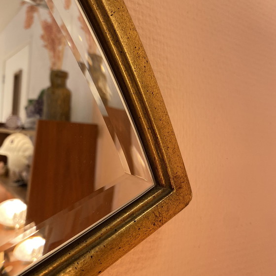 Image 1 of Gold Shell Fan Mirror