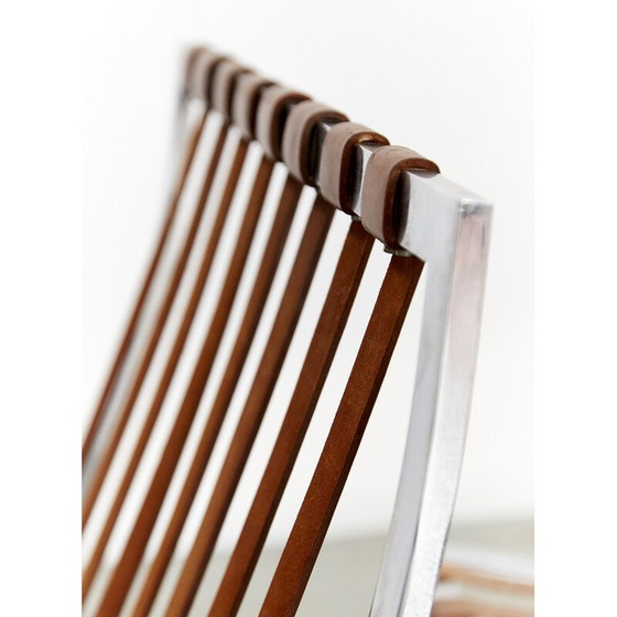 Image 1 of Vintage Mr90 Barcelona armchair and ottoman by Ludwig Mies van der Rohe for Knoll International