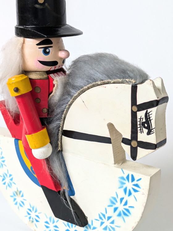 Image 1 of Schiaccianoci a cavallo | Statuetta vintage in legno | Germania, anni '70