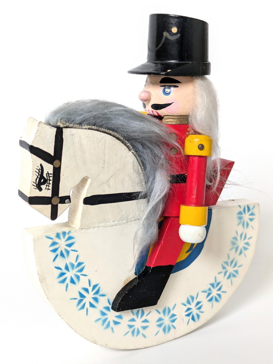 Image 1 of Schiaccianoci a cavallo | Statuetta vintage in legno | Germania, anni '70