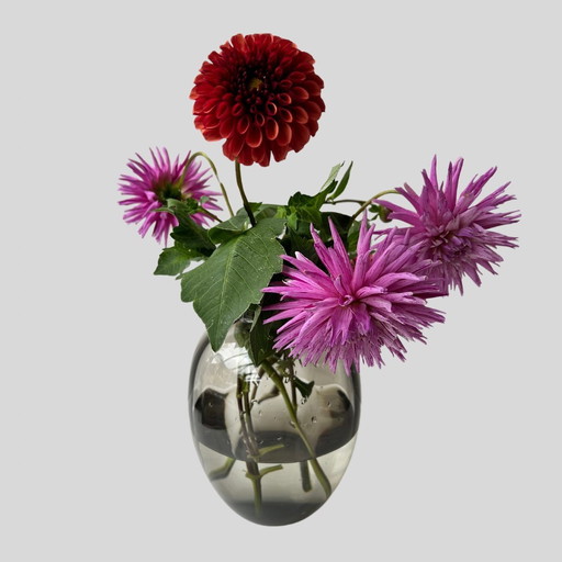 A.D. Copier Vase Smoke Glass