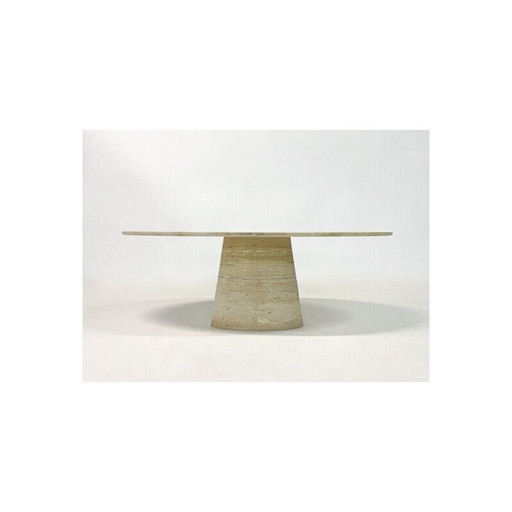 Vintage dining table in travertine, Italy