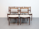 Ensemble de 5 chaises de salle à manger danoises vintage
