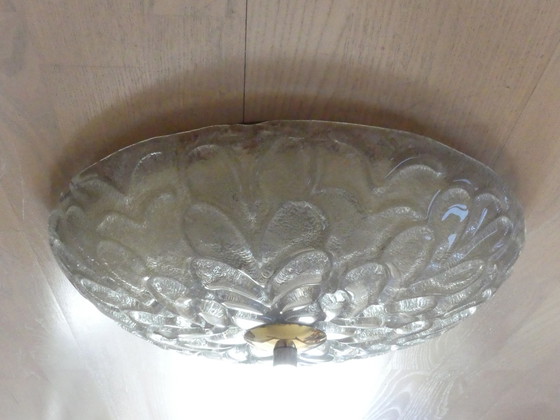 Image 1 of Ceiling lamp Plafonnier JBS glass 70s