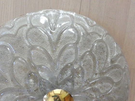 Image 1 of Ceiling lamp Plafonnier JBS glass 70s