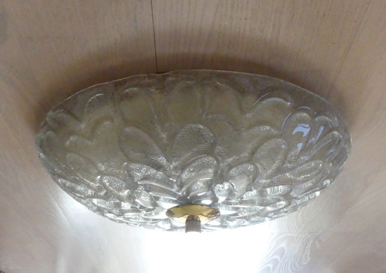 Image 1 of Ceiling lamp Plafonnier JBS glass 70s