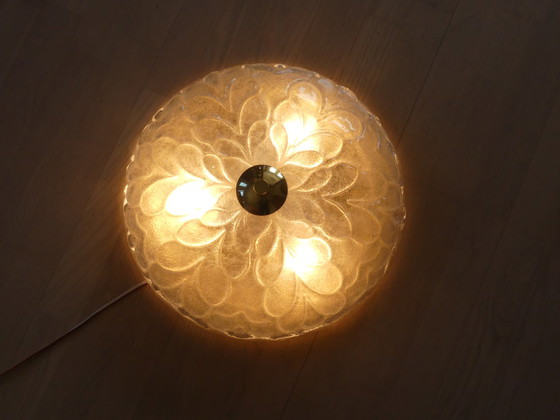 Image 1 of Ceiling lamp Plafonnier JBS glass 70s