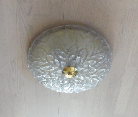 Image 1 of Ceiling lamp Plafonnier JBS glass 70s