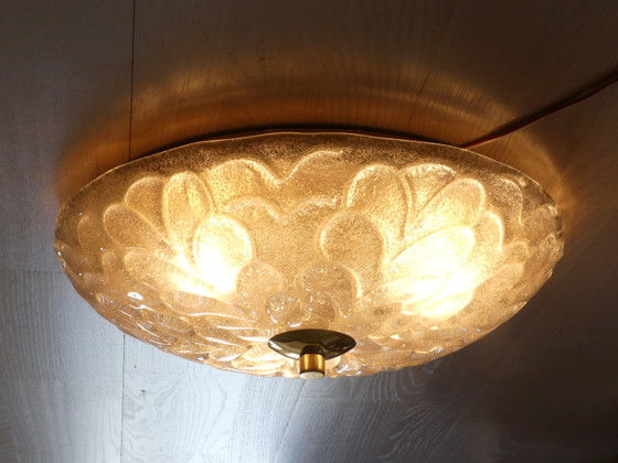 Image 1 of Ceiling lamp Plafonnier JBS glass 70s