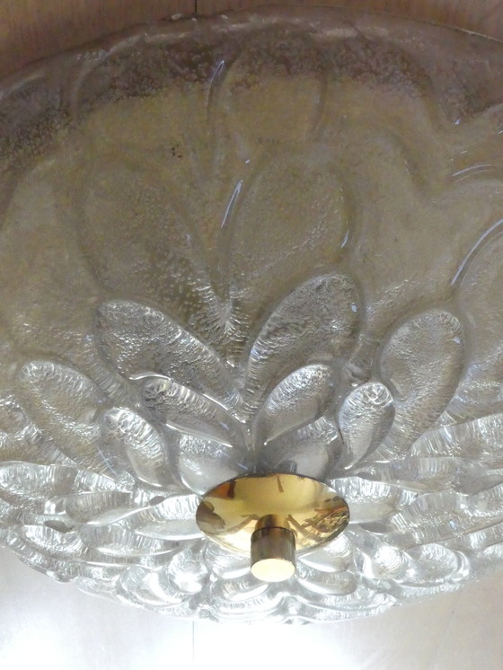 Image 1 of Ceiling lamp Plafonnier JBS glass 70s