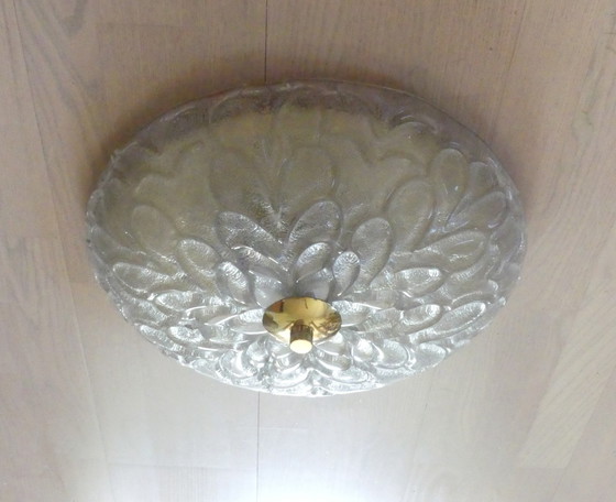 Image 1 of Ceiling lamp Plafonnier JBS glass 70s