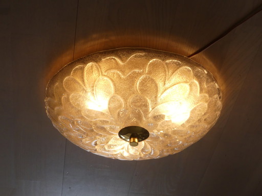 Ceiling lamp Plafonnier JBS glass 70s