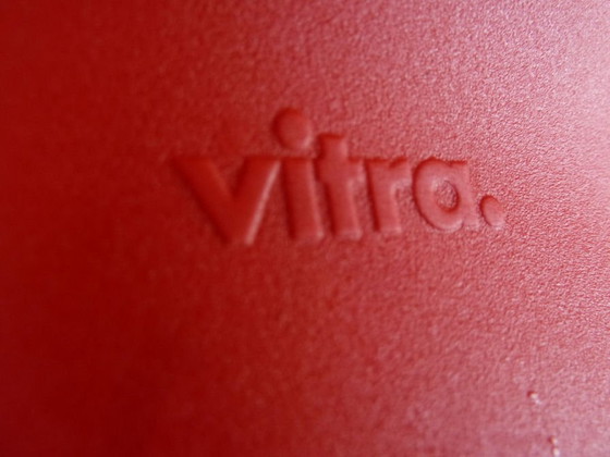 Image 1 of 4x Vitra Panton Chairs Verner Panton Red & Black