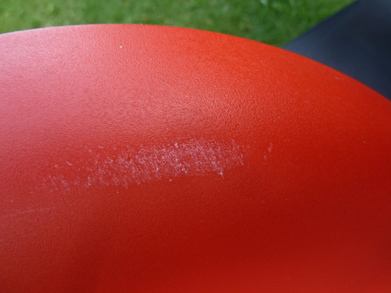 Image 1 of 4x Vitra Panton Chairs Verner Panton Red & Black