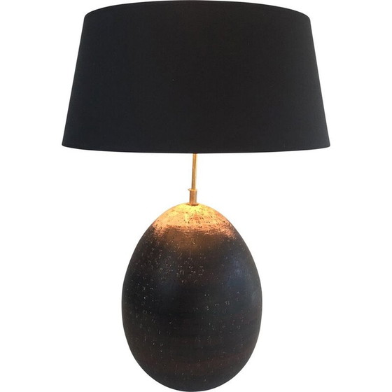 Image 1 of Vintage ceramic lamp with inlaid letters, 1970