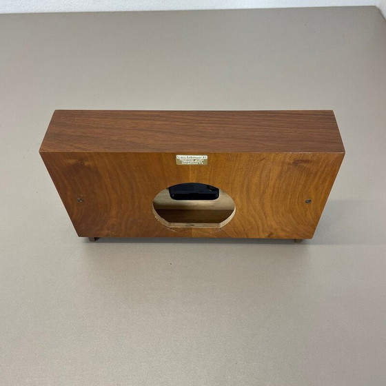 Image 1 of Orologio da tavolo vintage in legno Hollywood Regency di Kienzle, Germania anni '60