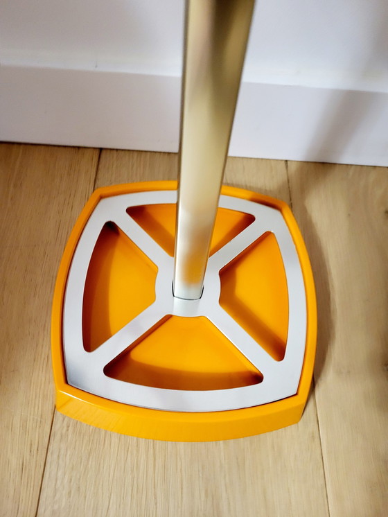 Image 1 of Space Age Umbrella Stand Or Stand, Orange, Plastic And Metal, 1970s Or 80s