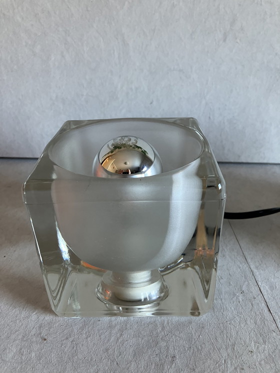 Image 1 of Peil & Putzler ice cube set of 2 glass design table lamps