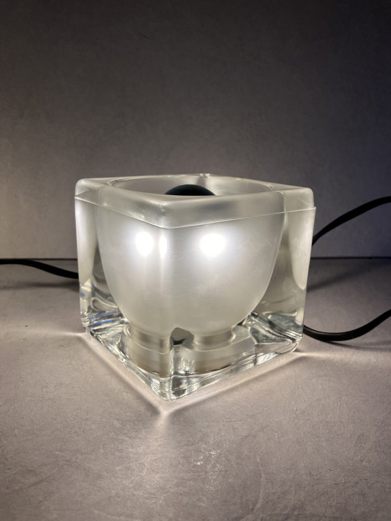 Image 1 of Peil & Putzler ice cube set of 2 glass design table lamps