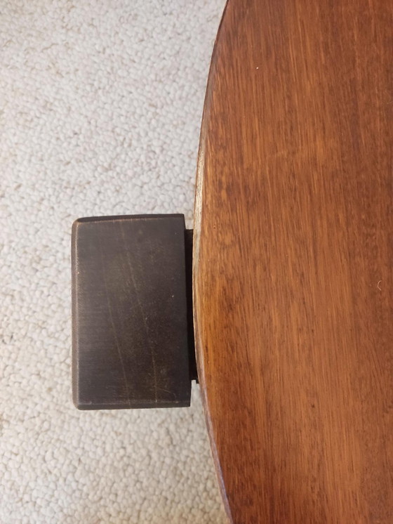 Image 1 of Circular Tripod Oak Coffee Table