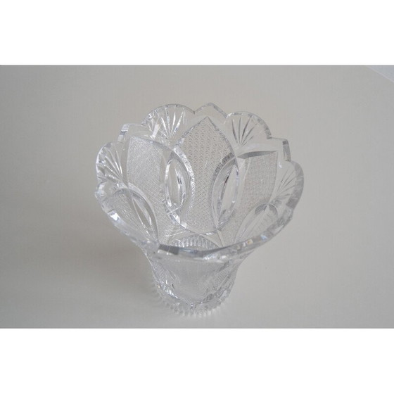 Image 1 of Vintage crystal vase by Novy Bor, Czechoslovakia 1960