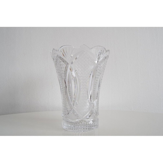 Image 1 of Vintage crystal vase by Novy Bor, Czechoslovakia 1960