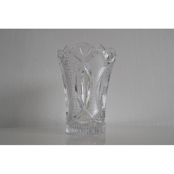 Image 1 of Vintage crystal vase by Novy Bor, Czechoslovakia 1960