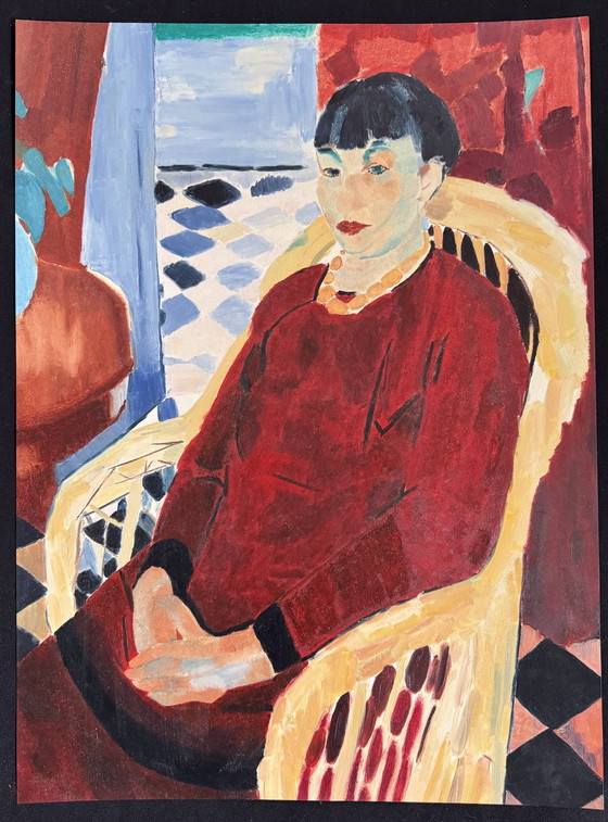 Image 1 of Peter Waterschoot 1969-2022 Magnificent Painting Tribute To Rik Wouters