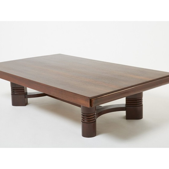 Image 1 of Vintage walnut coffee table by Charles Dudouyt, 1940s