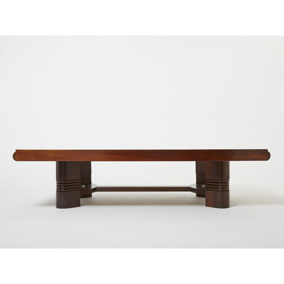 Image 1 of Vintage walnut coffee table by Charles Dudouyt, 1940s