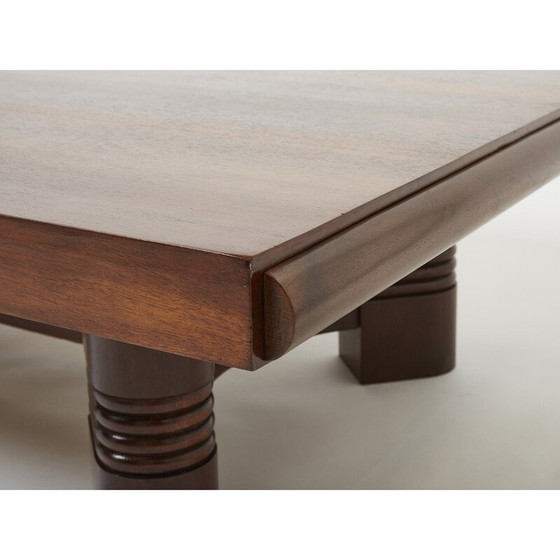 Image 1 of Vintage walnut coffee table by Charles Dudouyt, 1940s