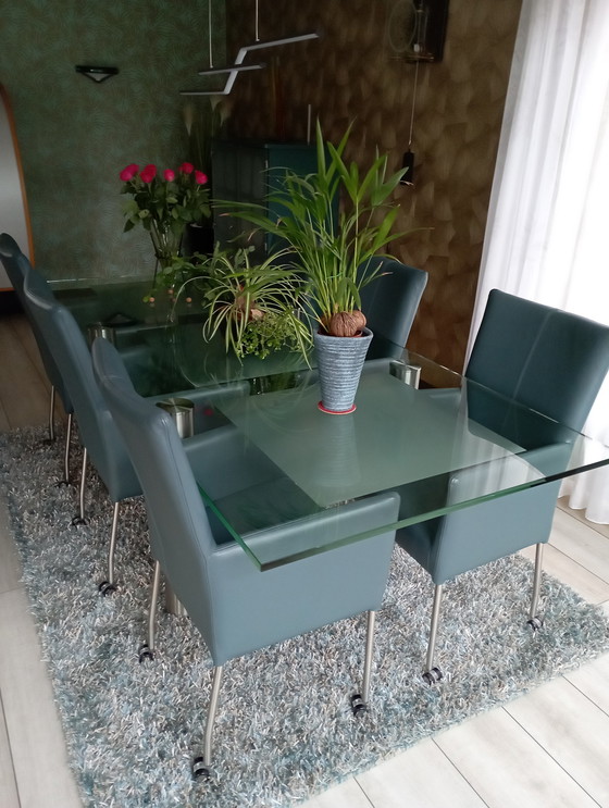 Image 1 of Modern glass dining table