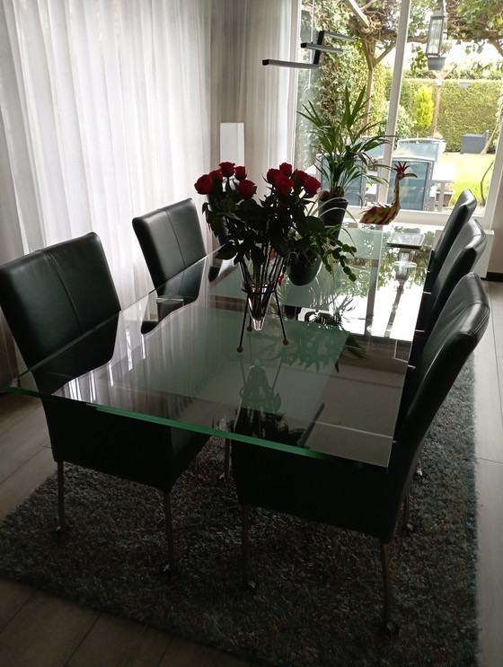 Image 1 of Modern glass dining table