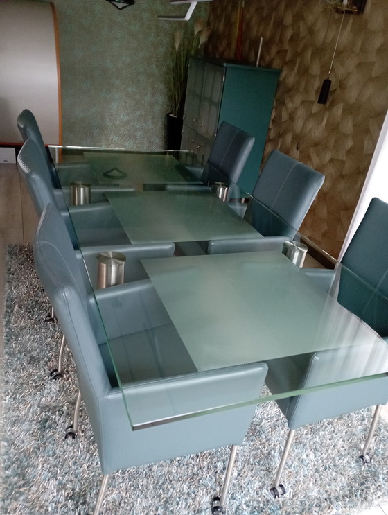 Image 1 of Modern glass dining table