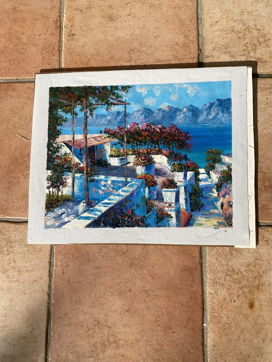 Image 1 of C. Loft Oil On Canvas Mediterranean Scene