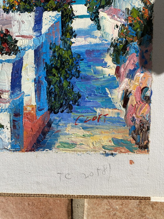 Image 1 of C. Loft Oil On Canvas Mediterranean Scene