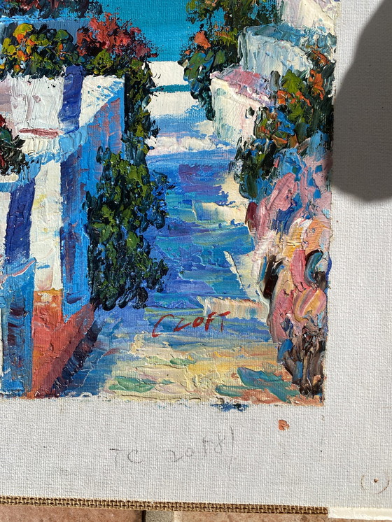 Image 1 of C. Loft Oil On Canvas Mediterranean Scene