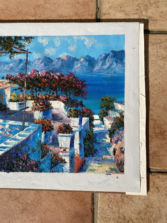 Image 1 of C. Loft Oil On Canvas Mediterranean Scene