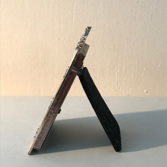 Image 1 of Cornice portafoto con fiocchi placcati in argento