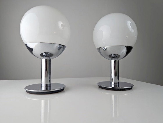 Image 1 of 2X Italian Pia Guidetti Crippa Lamps For Luci 1970S