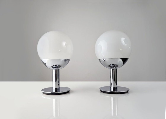 Image 1 of 2X Italian Pia Guidetti Crippa Lamps For Luci 1970S