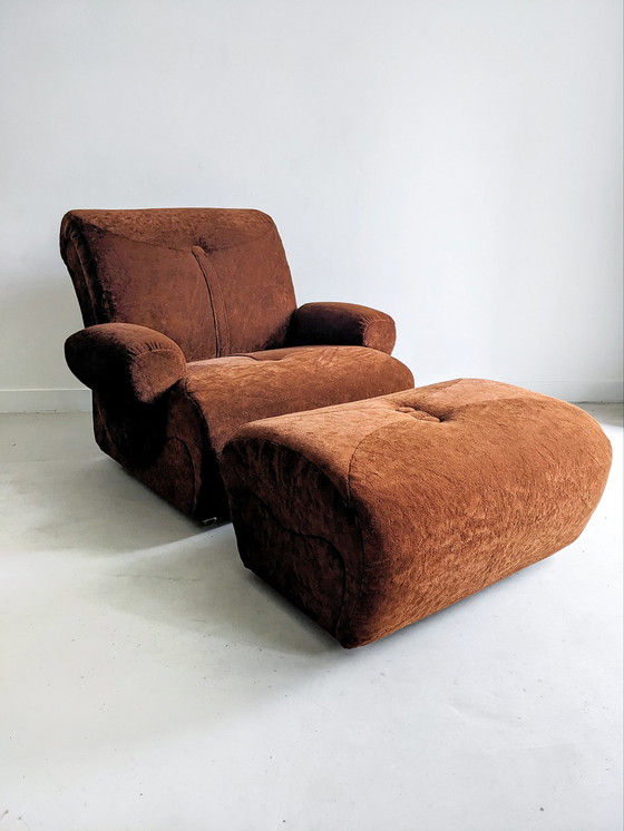 Image 1 of Velvet Space Age Modular Sofa