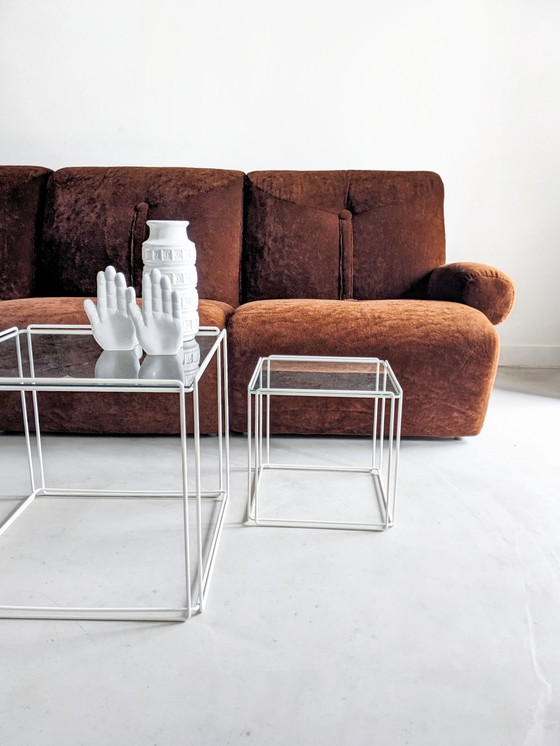 Image 1 of Velvet Space Age Modular Sofa