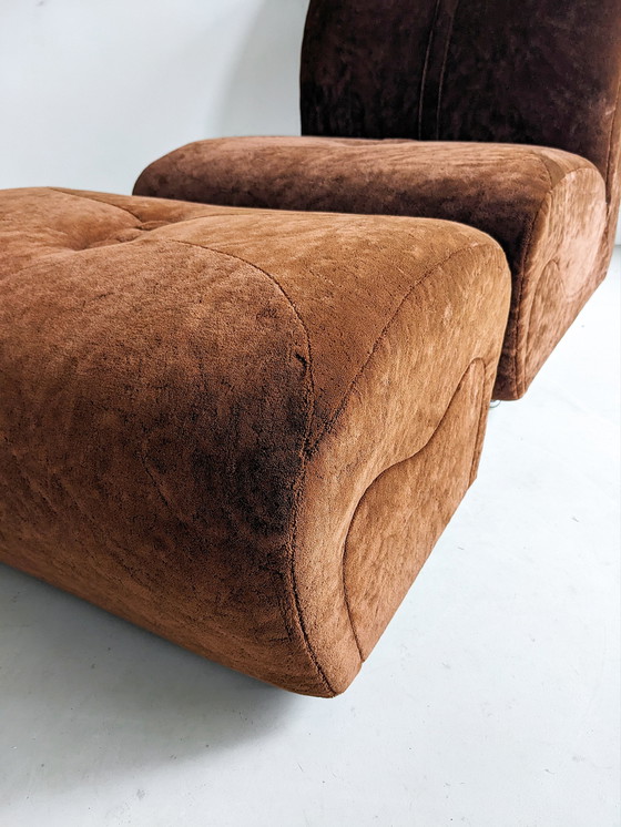 Image 1 of Velvet Space Age Modular Sofa